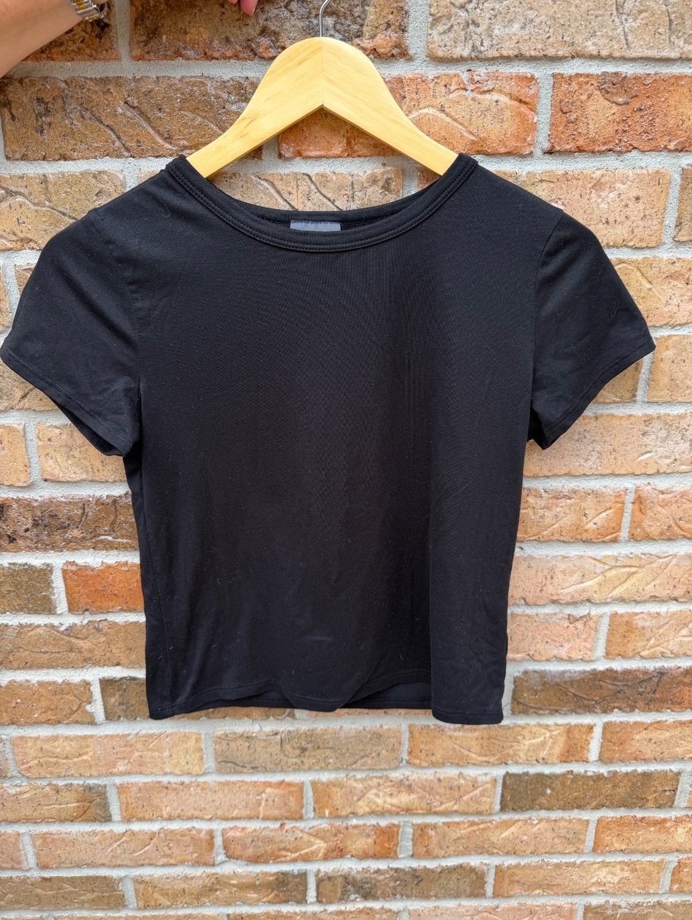 Olivia Rae New York Black Short Sleeve Fitted Basic Top Size M